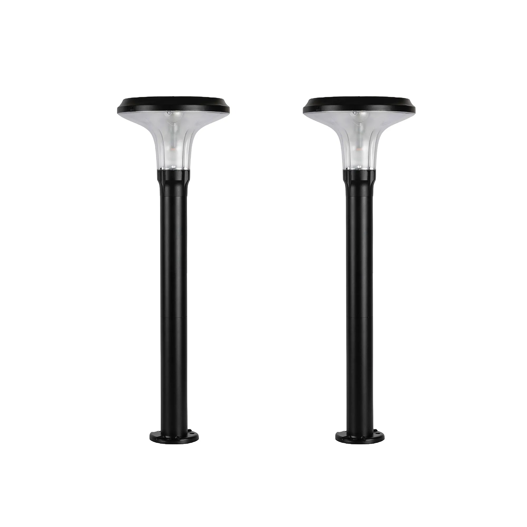 Vantage Bollard Solar Pathway Light, 200 Lumens, 2 PK