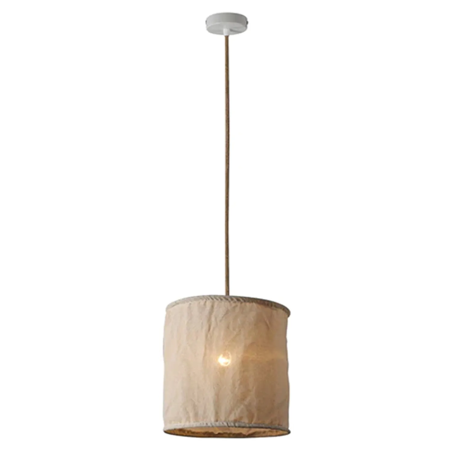 Victoria Rustic Linen Pendant Light - Natural, PL0190