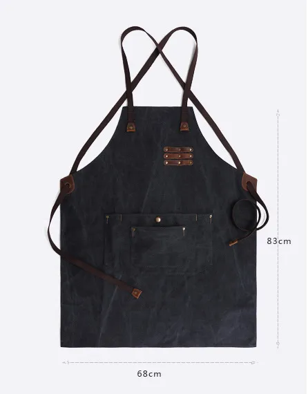 Vintage Canvas Leather Belt Apron A-5792