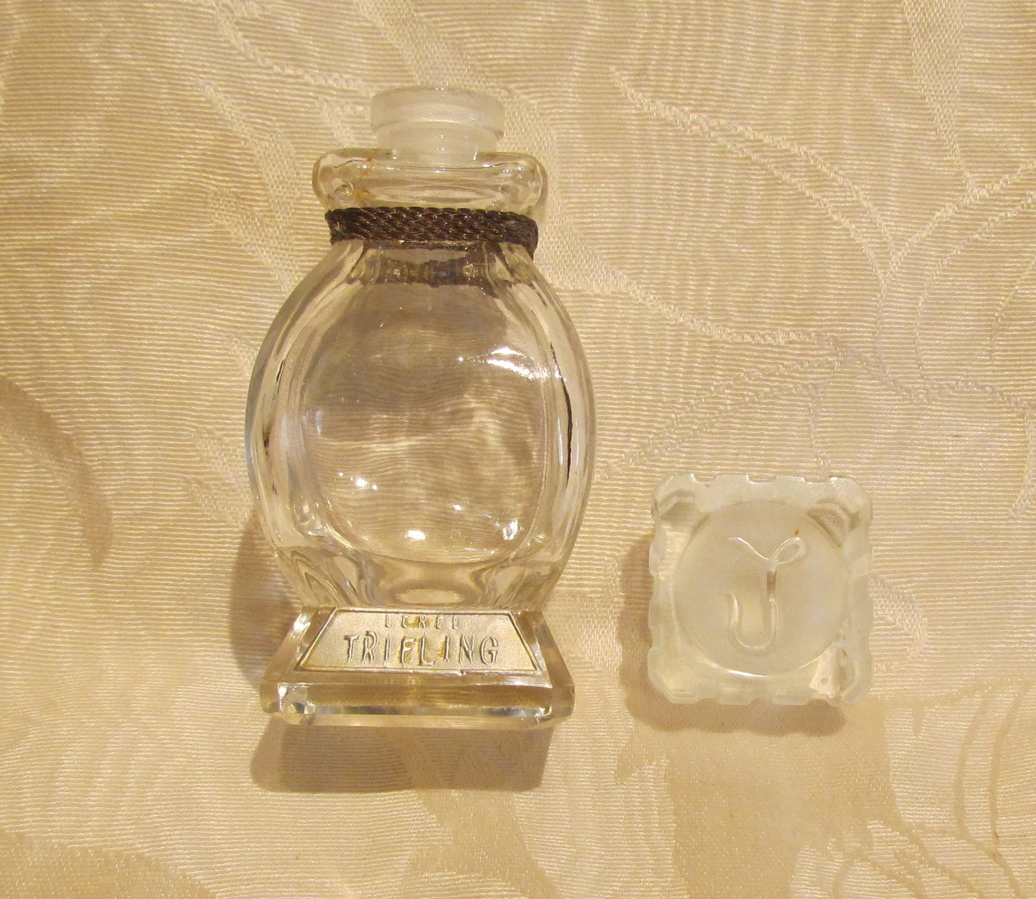 Vintage Lenels Trifling Perfume Bottle 1940s Fragrance Crystal Bottle