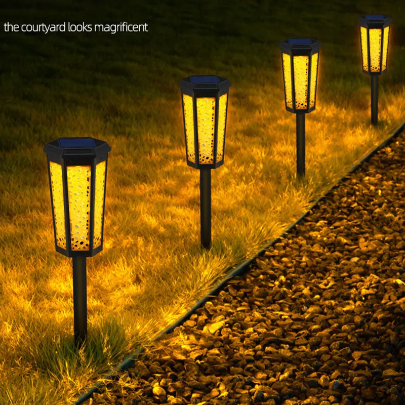 Waterproof Solar Light Outdoor LED Light RGB Garden Stake Lights for Path Walkway Driveway