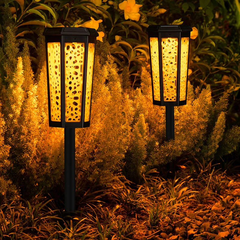 Waterproof Solar Light Outdoor LED Light RGB Garden Stake Lights for Path Walkway Driveway