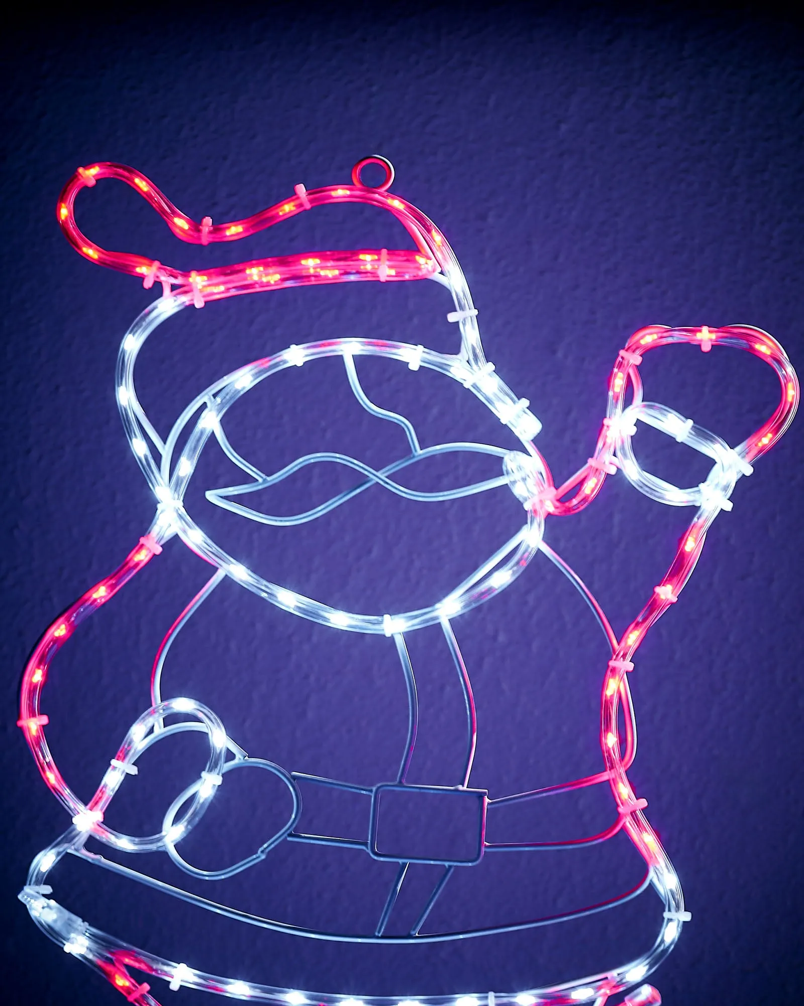 Waving Santa Rope Light Silhouette, 51 cm