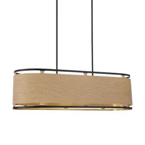 Windward Passage 44 In. 8 Lights Pendant Light Black & brass Finish