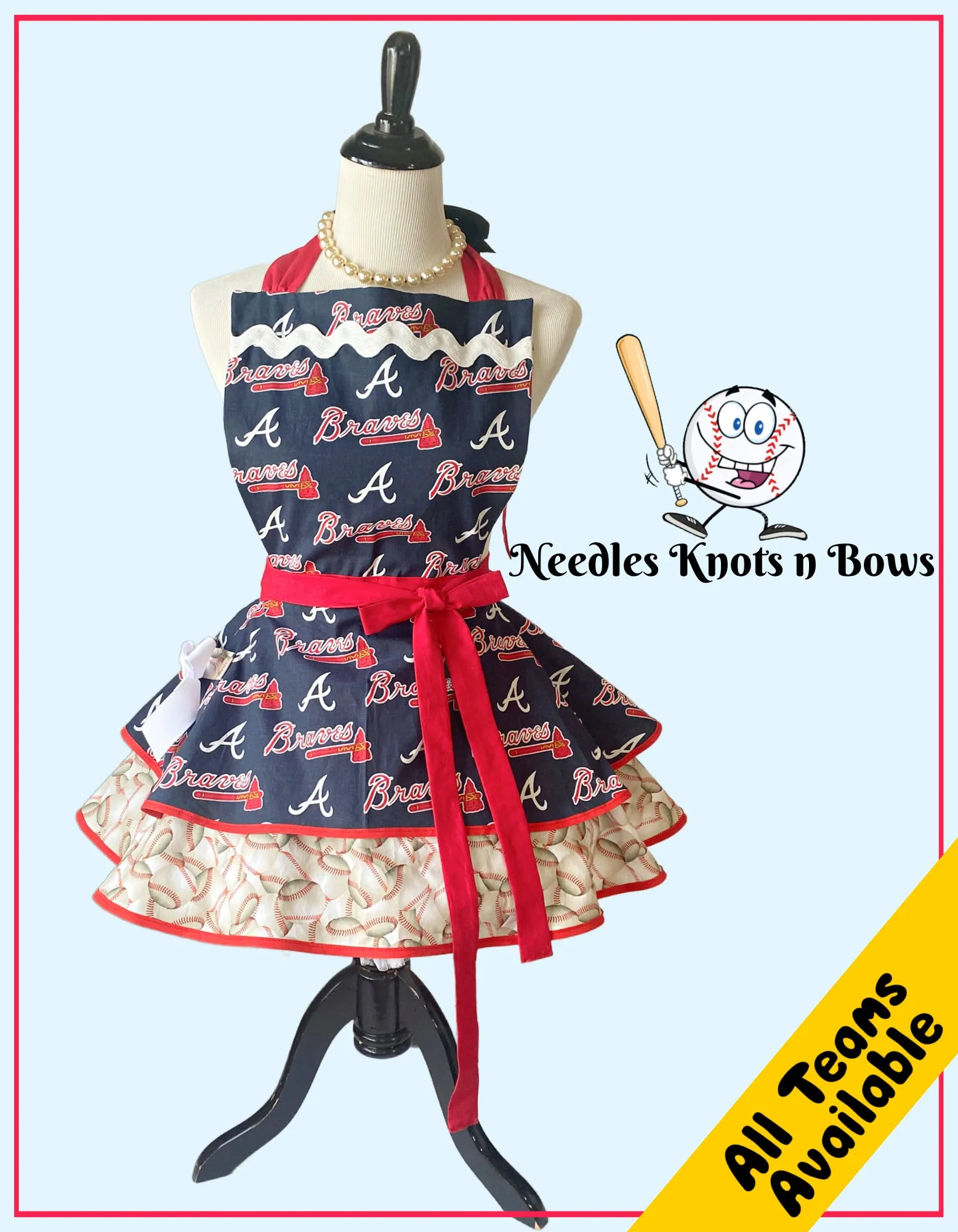 Women's Atlanta Braves Game Day Baseball Apron