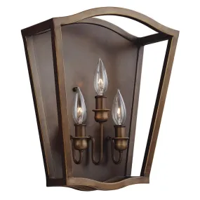 Yarmouth Indoor Wall Light 3Lt Painted Aged Brass