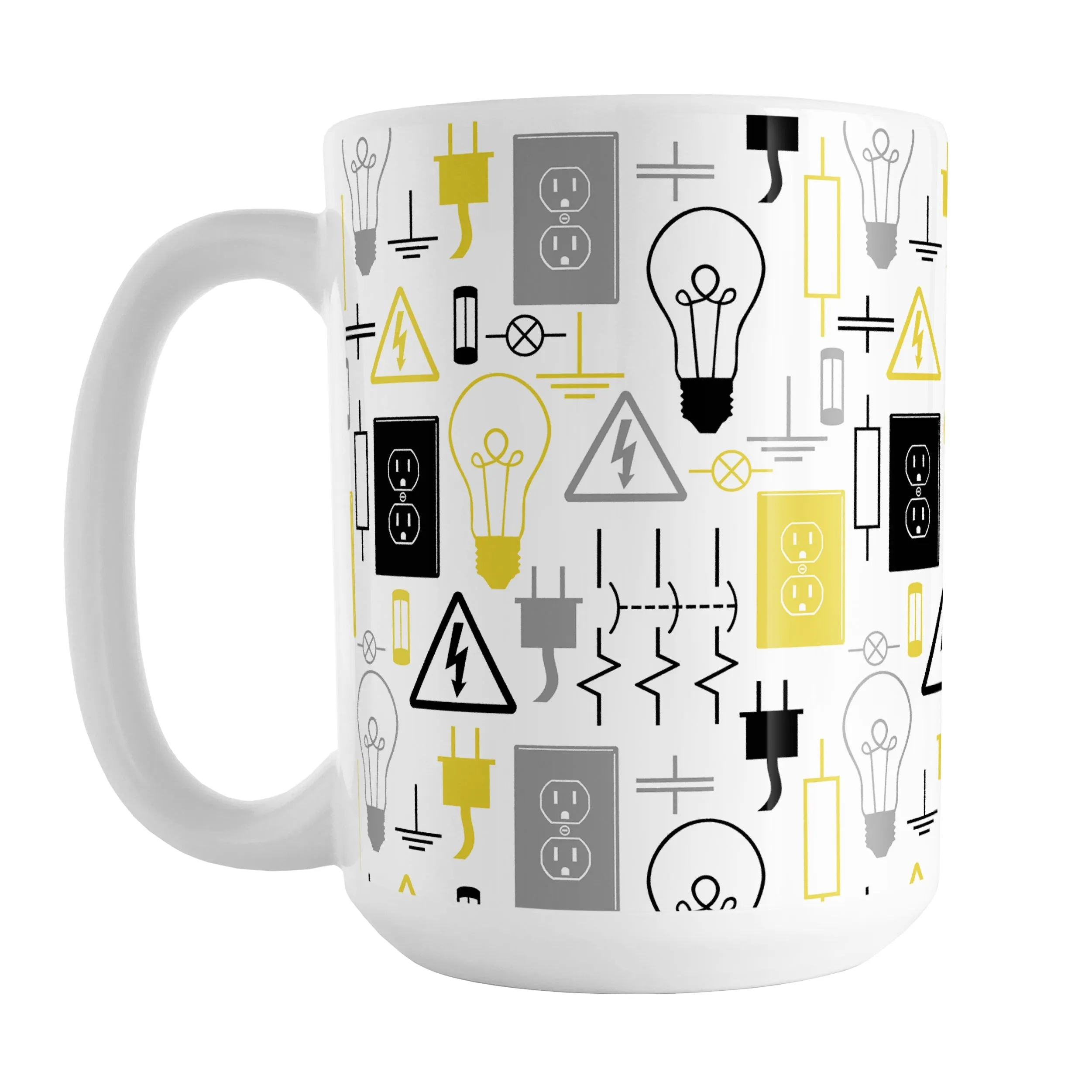 Yellow Electrical Electrician Mug