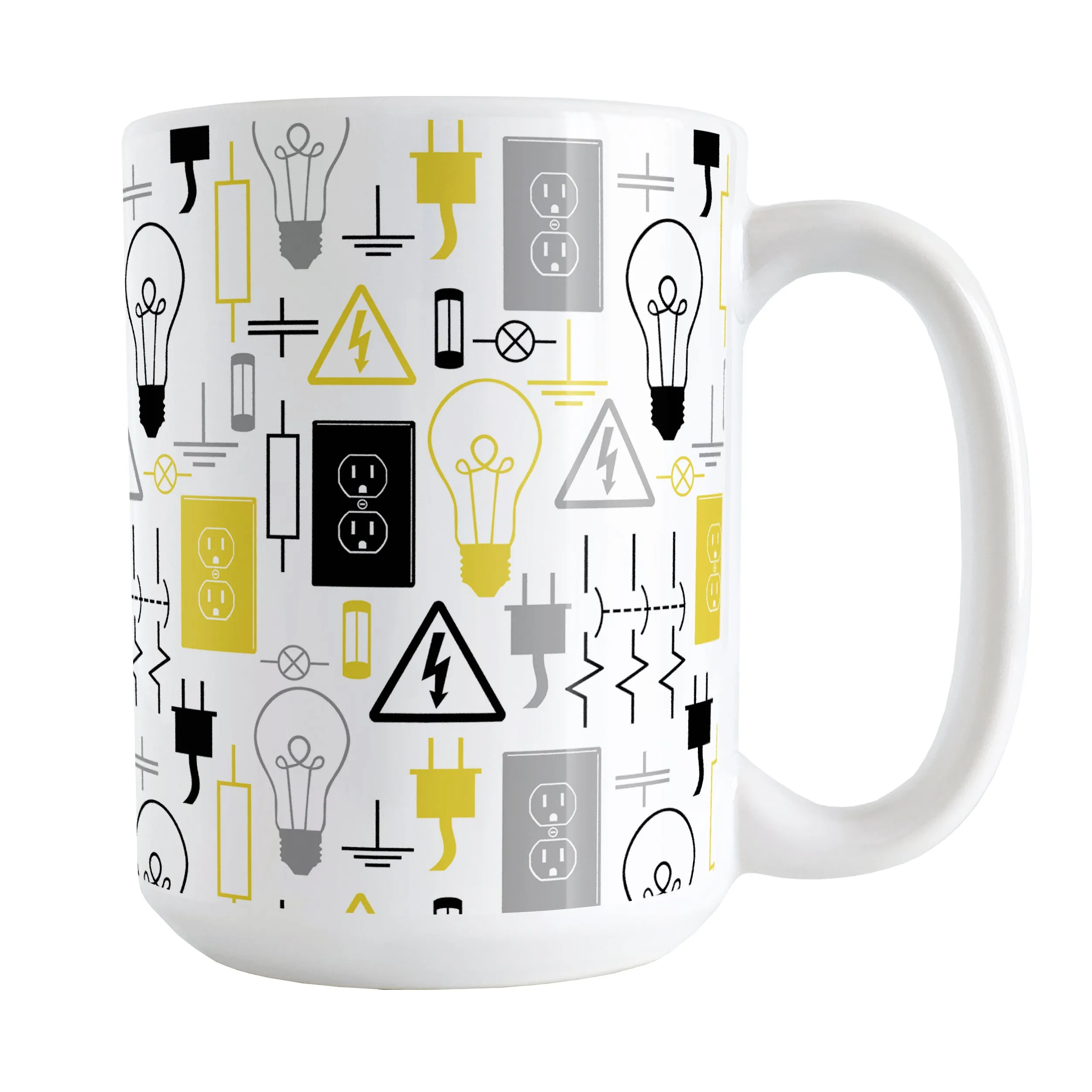 Yellow Electrical Electrician Mug