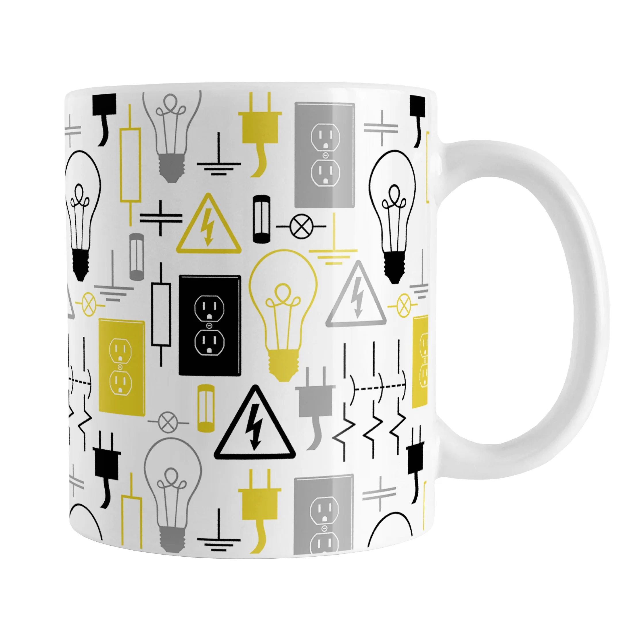 Yellow Electrical Electrician Mug