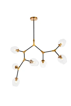 ZC121-1712G57LAB - Urban Classic: Cavoli 7 light in Light Antique Brass and Flat Black Pendant