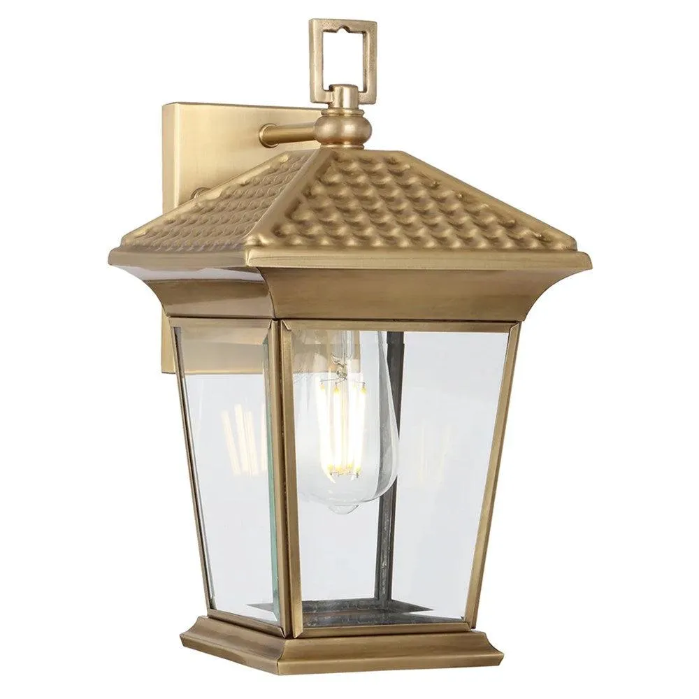 Zeldin Outdoor Wall Light Solid Brass