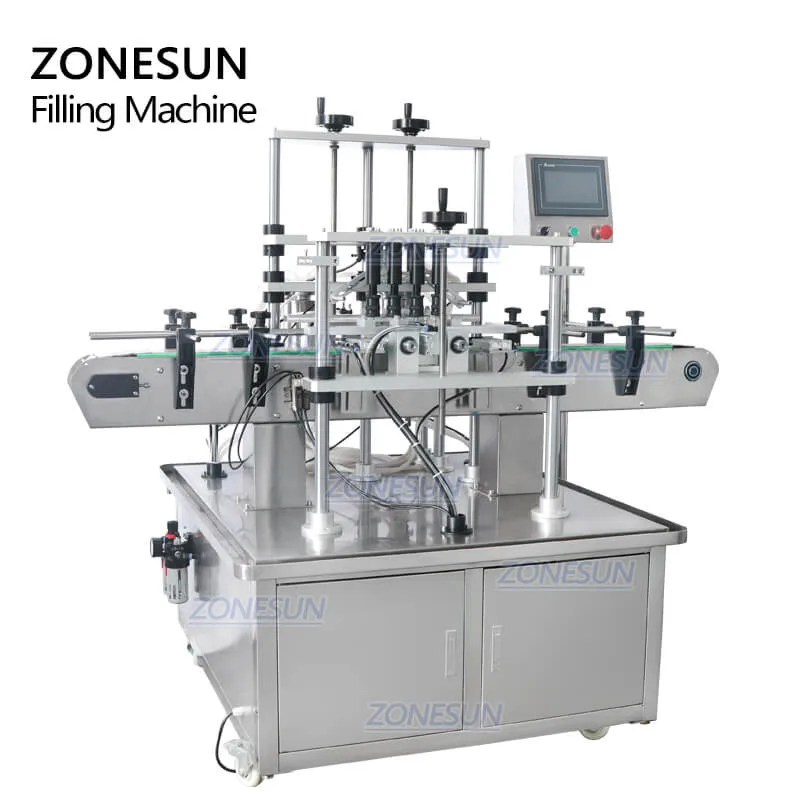 ZONESUN ZS-VTZL4A Vacuum Liquid Perfume Fragrance Filling Machine For Milk Eyewash Cosmetics